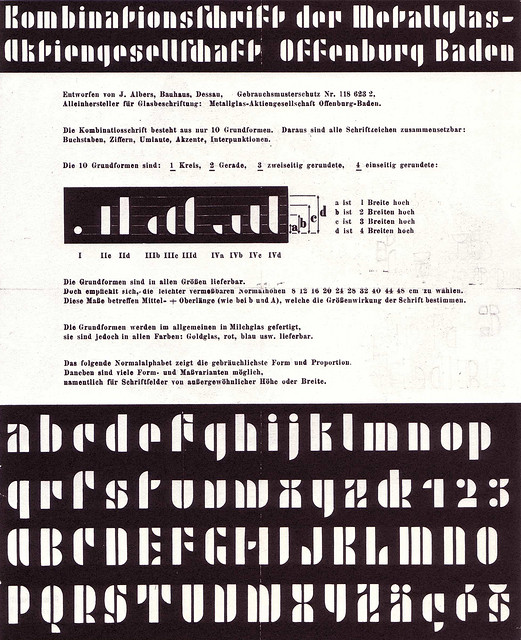 Josef Albers, Kombinationsschrift