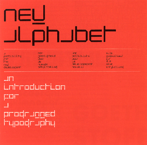 "New Alphabet"  de Wim Crouwel 1967